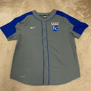 Nike Gray and Blue Men's Jersey